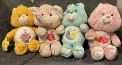 vintage 1993-2003 care bears plush lot Of 4 Bedtime Birthday Cousin & Love-A-Lot
