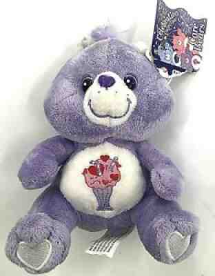 Care Bears Share Bear 2004 Purple Ice Cream Float Plush 8