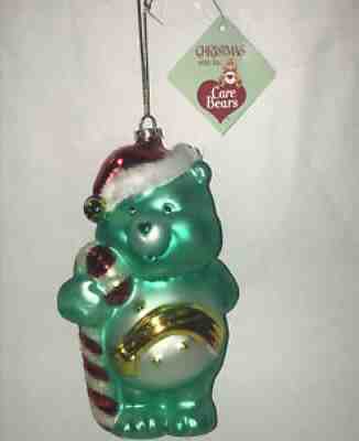 2003 Care Bears Santa WISH Bear Glass Blown Ornament American Greetings NWT