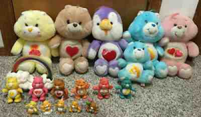 Vintage 1980's Kenner Care Bears & Cousins Plush Figure Lot Of 18 Toys Birthday