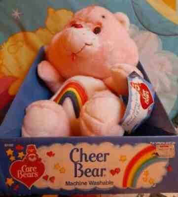 Cheer Bear Kenner Care Bear New Rare Vintage Plush 1982 Box with tag NRFB