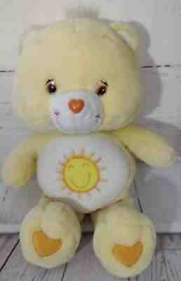 2002 Care Bear Jumbo Plush 26â? Yellow Sunshine Funshine LKNW NM RETIRED VINTAGE
