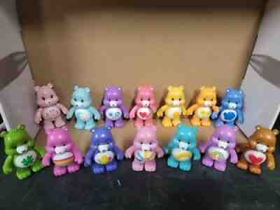 Lot of 14 Care Bears 3â? Mini Figure Figurines Moveable Arms by Just Play JP TCFC