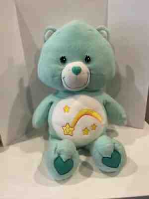 Care Bears Vintage Jumbo 26â? Blue Green Wish Bear 2002 Plush XL