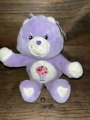 Rare Purple Share Bear Care Bears 20th Anniversary - Milkshake & White Heart
