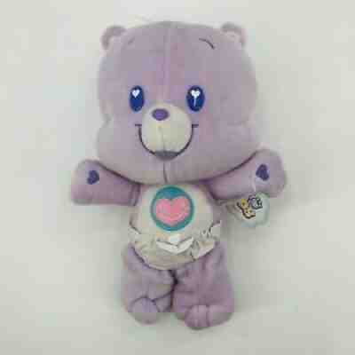Care Bear Baby Share Cub Plush 2006 Lavender Smiley Face Pink Heart Namco 12