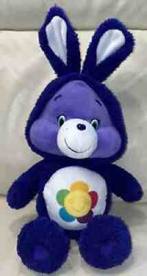 Care Bears Just Play Harmony Easter Gift Purple Jumbo Plush 15" Bunny Ears Hood