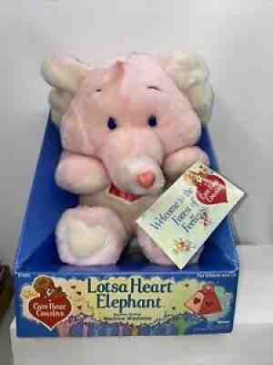 Vintage New In Box Nib Lotsa Heart Elephant 80's Care Bear Cousin