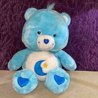 Care Bears Bedtime Bear Jumbo 24â? Blue Plush 2002 Moon Yellow Star