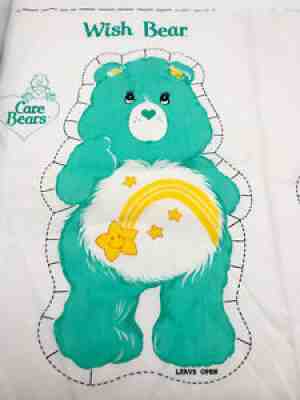 Vintage Care Bear Wish Bear Pillow Fabric Sew Panel Springs Industries 1983