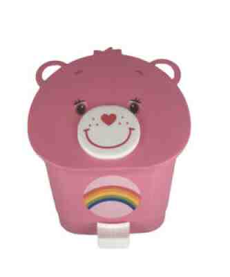 Care Bears Mini Plastic Garbage Can Cheer Bear Pink