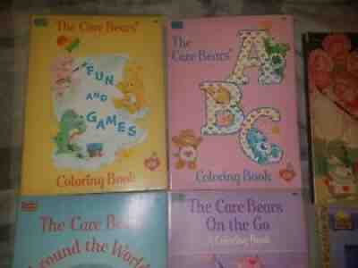 Vintage Care Bear coloring book lot of 4 books! Minor use. 1984 care bears lot.