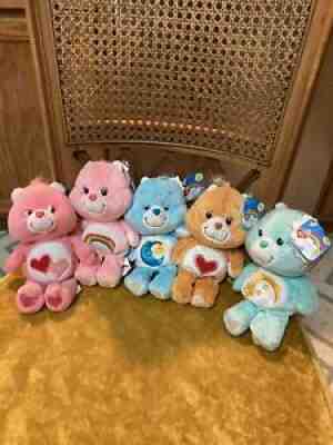 Care Bear Lot(5),20th Anniversary Bears Vintage 2002  8in-4 with tags