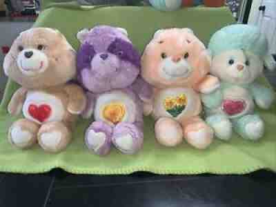VINTAGE 1983 KENNER CARE BEAR And COUSINS Plush Lot Of 4 Bears 13 inches