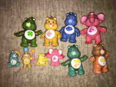 LOT OF 10 VINTAGE CARE BEARS 1983/84 POSABLE / PVC FIGURES Strongheart