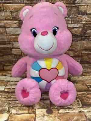Hopeful Heart Care Bear Pink Heart Rainbow Jumbo Plush 2015 Just Play 20