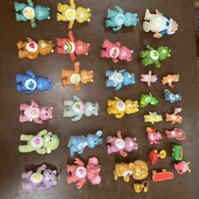 LOT OF 28 Vintage 80â??s Care Bears 2â? & 3â? Pose-able PVC Figures Kids