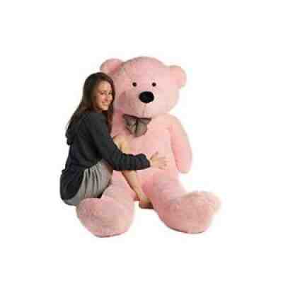 Mr. Bear Cares Giant Stuffed 78 Inch / 6 Foot Teddy Bear Pink Soft Baby's Room