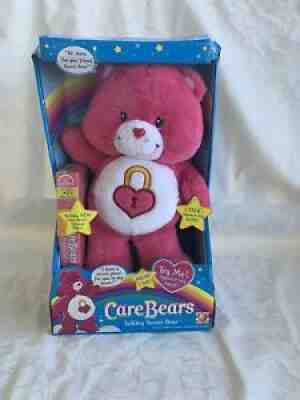 2004 Talking Care Bear Secret Bear Pink Locket 12â? IN BOX