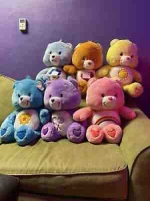 2002 Collectible Care Bear Plush collection (LOT OF 6) (worth 245)