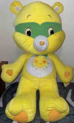 2002 Care Bear Jumbo Plush 26â? Yellow Sunshine Funshine RETIRED VINTAGE w/ Tags
