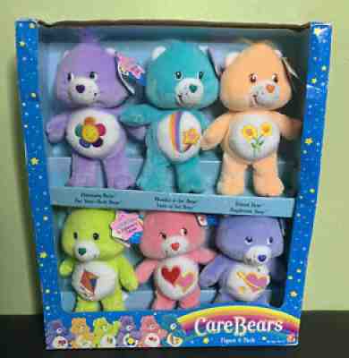 Play Along CARE BEARS PLUSH FIGURE 6 PACK New Collector ??s Edition 2004 Doll