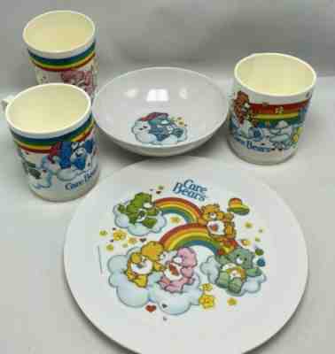 CARE BEAR Plastic plate dish Cup Mug Deka Lot