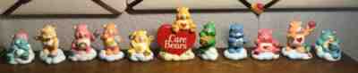 Vintage 80's collectibles - Complete Care Bear on Clouds Ceramic Set with Extras
