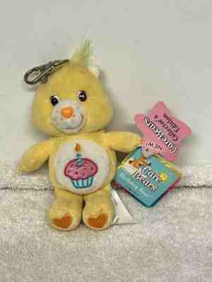 2003 Care Bears Birthday Bear with Metal Backoack or Key Chain Clip On.