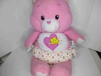 Care Bears Baby Hugs Jumbo Bear Pink Plush 28â? 2005 NEEDS A BATH SEE DESCRIPTION