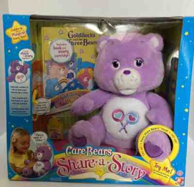 Care Bears Share-a-Story Talking Bear w/ Book - 2005 Jakks Pacific, New in Box