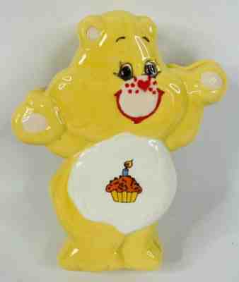 Vintage 80â??s Hand Made Care Bears Birthday Bear Ceramic Jewellery Box