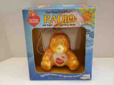 Vintage 1985 Care Bear Cousins Am/Fm Radio Lion Heart Playtime New Open Box