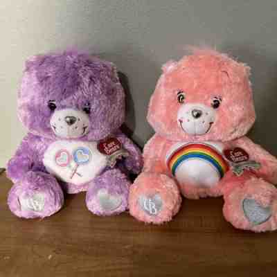 2007 Care Bears Swarovski Crystal Eyes - Share Bear & Cheer Bear - Lot Of 2