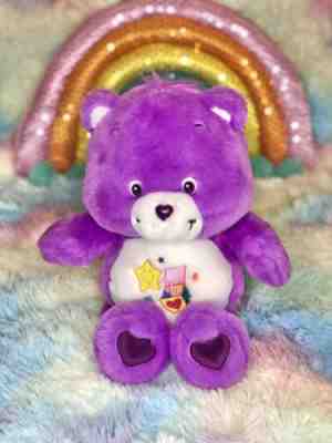 Vintage Talking Care Bears Surprise Bear 13 Inch 2004 Rare HTF Purple
