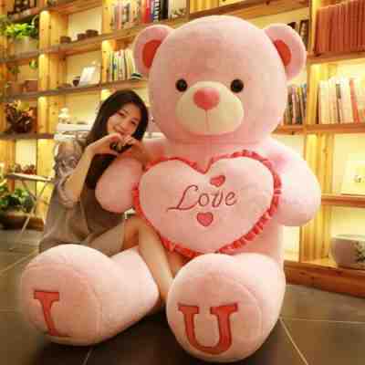 BIG Giant Plush Toy Teddy Bear Stuffed Animals Birthday Day Girl Gift Love Kid