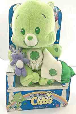 Care Bear Cubs Good Luck Cub Plush With Blanket & Bunny & Box 2005 NIB 10