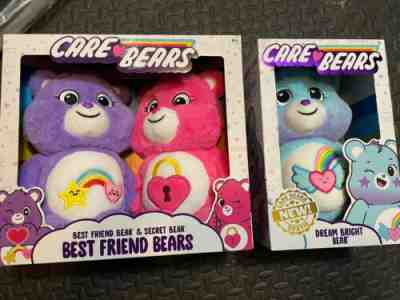 Care Bears Exclusive Lot NEW Dream Bright Bear and Best Friend Bear 2pk!