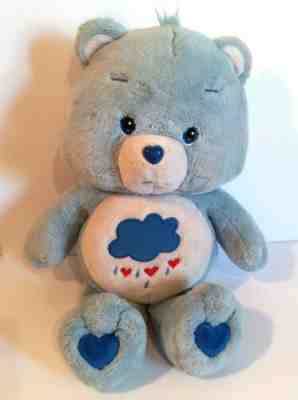 Jumbo Plush Care Bear Grumpy 2002, Blue Clouds & Hearts 27