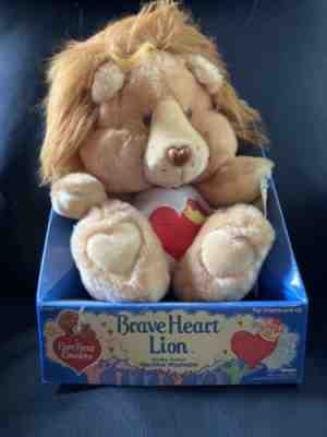 Vintage 1984 Kenner Care Bear Cousins Braveheart Lion Plush Brave Heart in Box