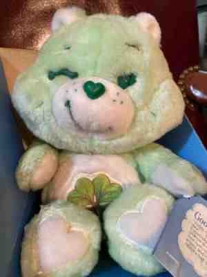 Vintage 1982 Kenner Care Bear Good Luck Bear New Stuffed Plush New in Box