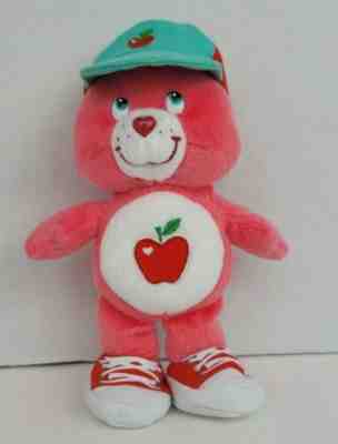 Care Bears Smart Heart Bean Bag Plush Toy 2005 Red Apple Cap Sneakers 8" Animal