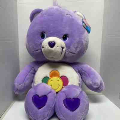 Care Bears RARE 2003 Jumbo 26â? 28â?Plush Harmony Purple Care Bear W/ Tag See Read