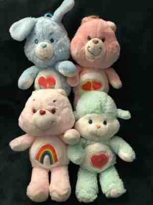 Lot 4 Vintage Care Bearsï¿¼ & Cousins Kenner Plush 1980s Lamb, Bunny, Cheer, Luv A