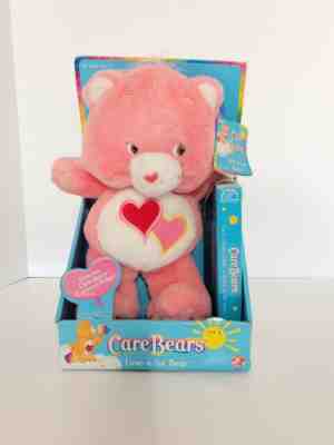 2002 CARE BEARS LOVE A LOT Bear 13â? Pink Plush Pink Red New in Box with Video