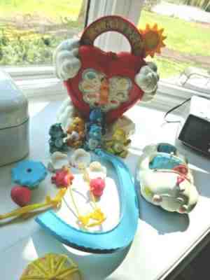 VINTAGE KENNER CARE BEARS CLOUD MOBILE CAR WITH 5 Bears & Care A Lot Playhouse