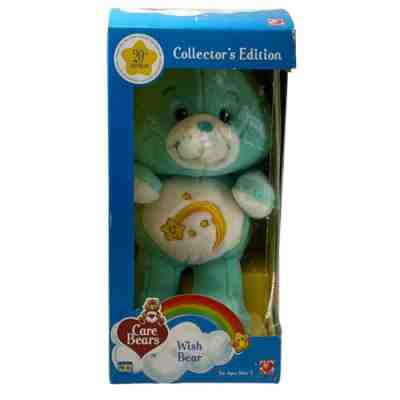 2002 Care Bears 20th Anniversary Collector ??s Edition Plush Wish Bear New in Box