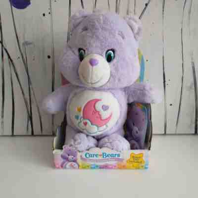 Care Bears Sweet Dreams Bear Purple Plush Just Play Toy 2015 w/ Bonus DVD 2+