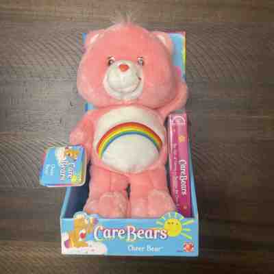 2002 CARE BEARS Play Along CHEER BEAR w/ Cartoon VHS Video Pink New In Box