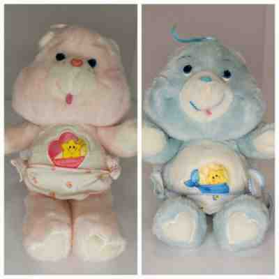 Vintage 1983 Kenner Care Bears Baby Hugs and Tugs Bears Twins Great Condition
